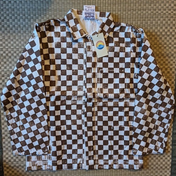 Jungmaven Other - NWT Jungmaven Olympic Jacket Hemp Checker Coyote Men's Size Medium Made in USA
